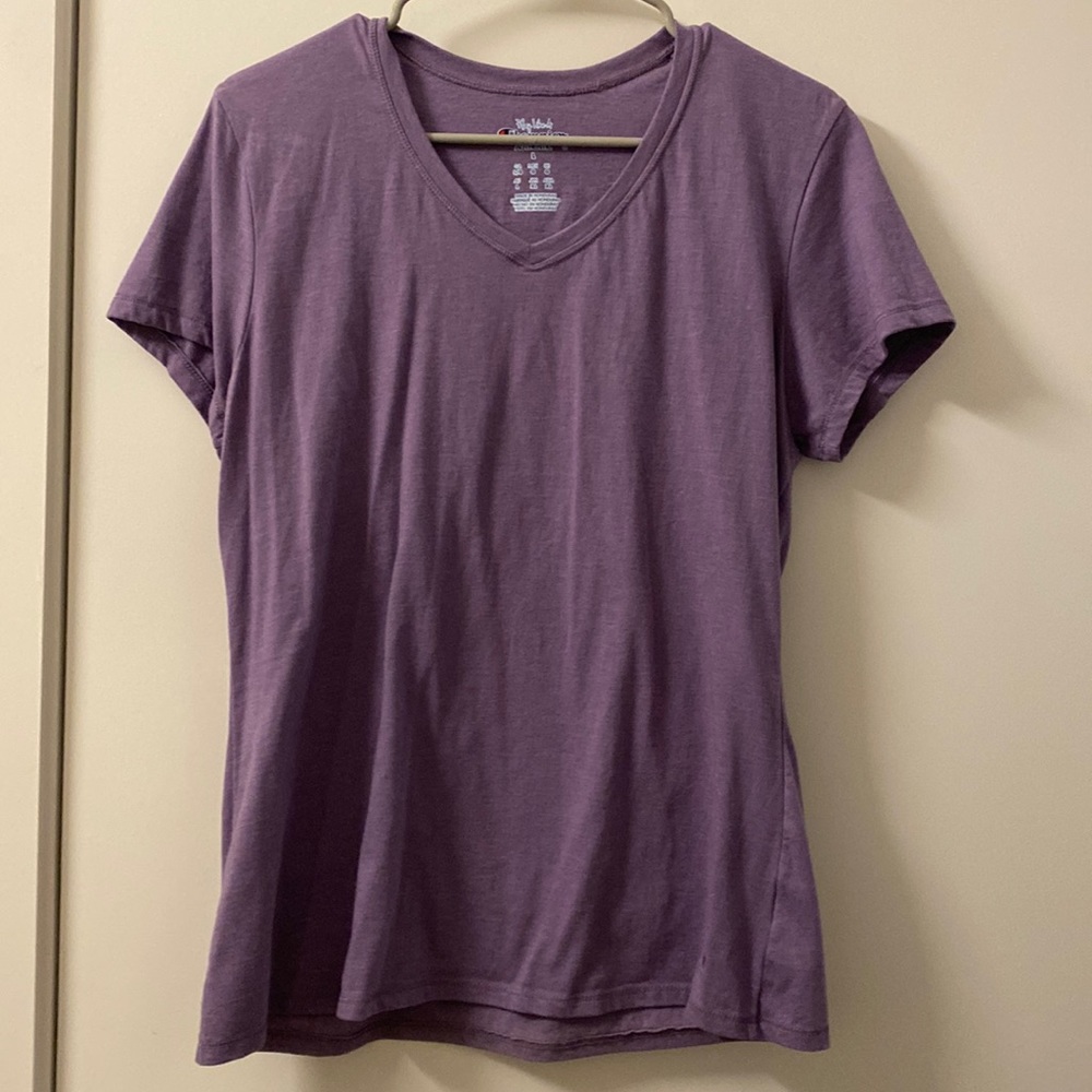 Purple workout shirt